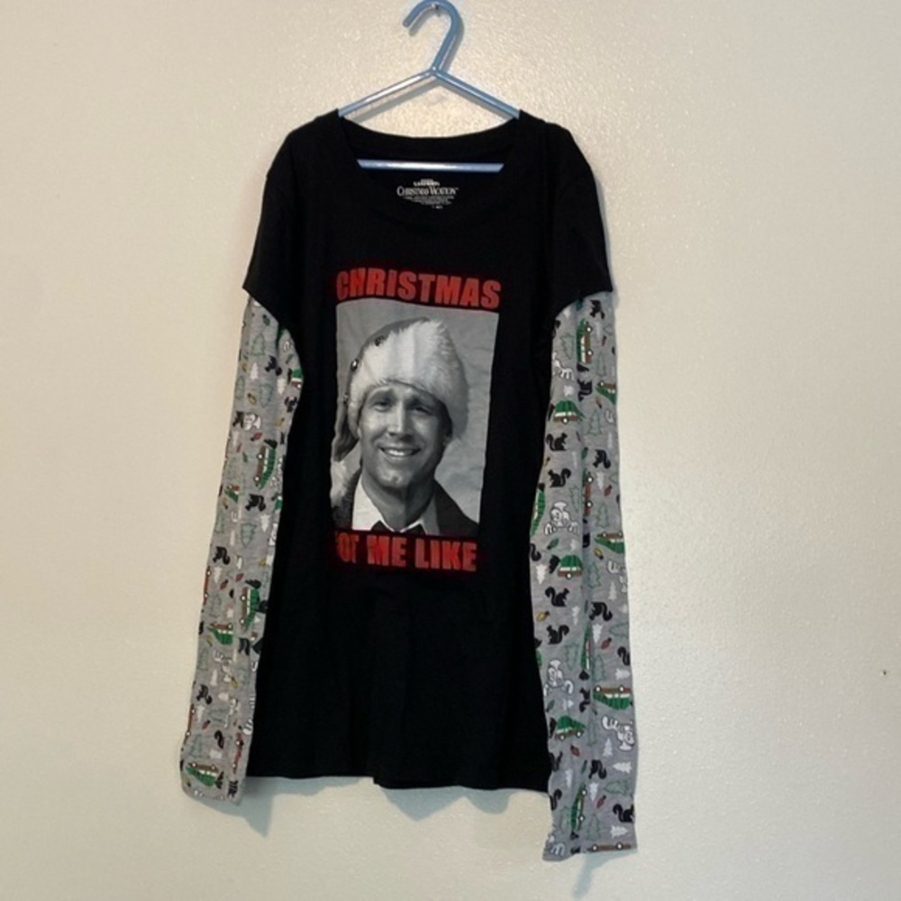 National Lampoons Christmas vacation long chevy chase sleeve shirt large